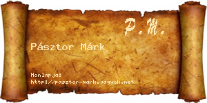 Pásztor Márk névjegykártya
