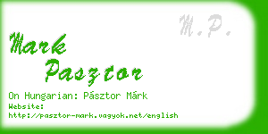 mark pasztor business card